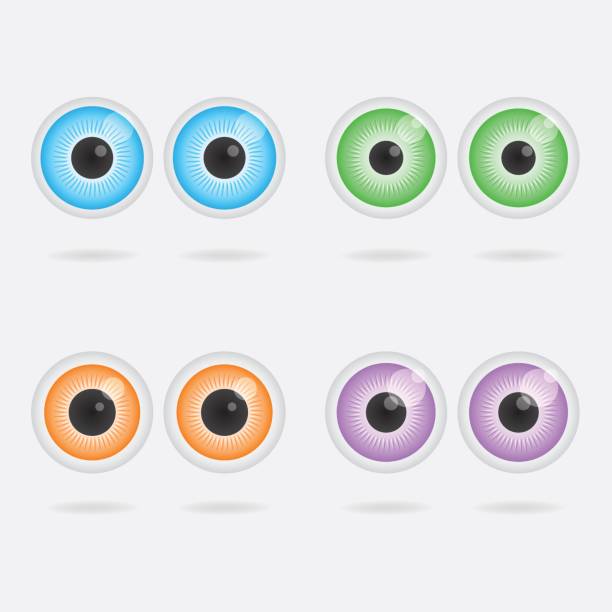 istock Four sets of eyeballs of different colors and dilation 807884668