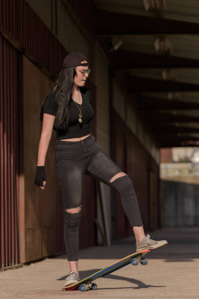 istock A Young Woman on skateboard 807893890