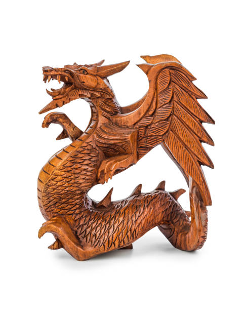 istock Toy wood dragon 807895488
