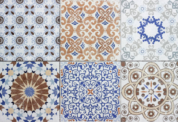 istock Colorful vintage ceramic tiles wall decoration 807923178