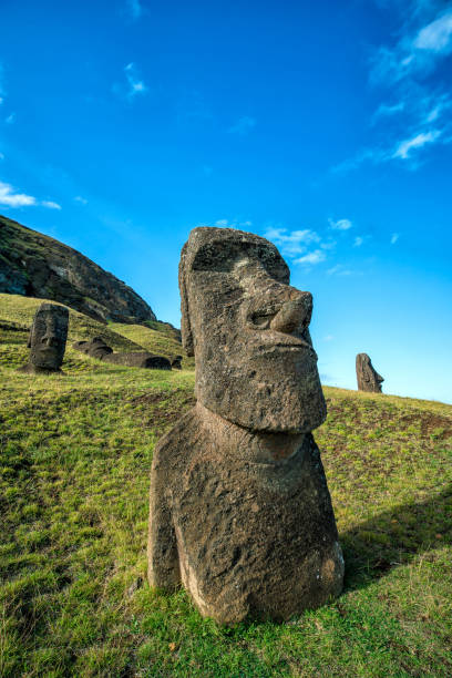 istock Moai statues in the Rano Raraku Volcano in Easter Island, Chile 807958664