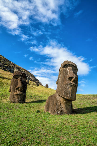 istock Moai statues in the Rano Raraku Volcano in Easter Island, Chile 807958762