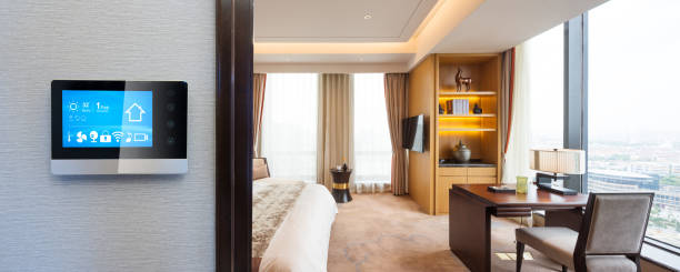 istock digital screen with luxury bedroom in smart home 807983832