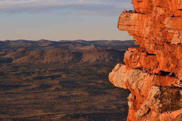 The view of Alice Springs desert stock photo