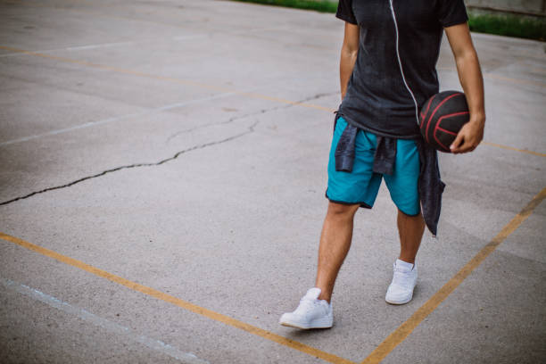 istock Player at street basketball game 807991978