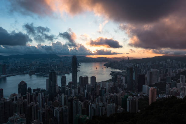 istock Sunrise time of HK 808006658