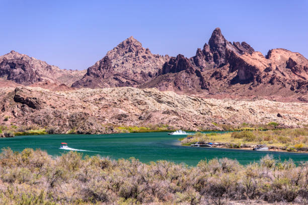 Old Trails Bridge over Colorado River between Califirnia and Arizona