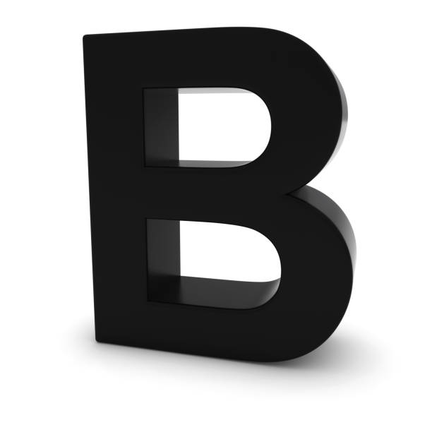 istock Black Capital B - 3D Letter B Isolated on white 808031264