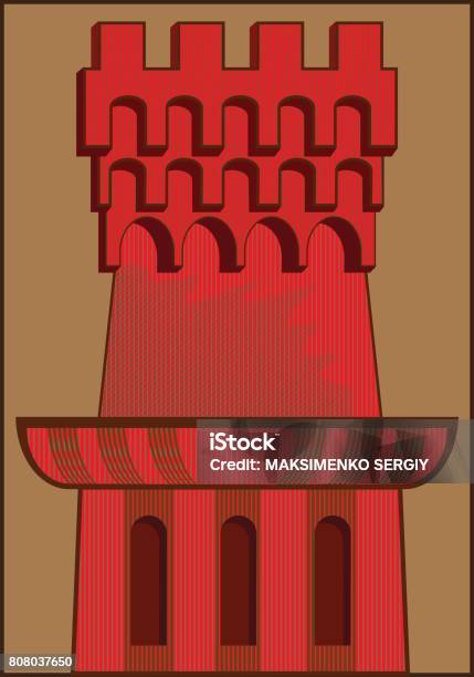 Tower Pattern Entry Tower Pattern Stock Illustration - Download Image Now - Abstract ...