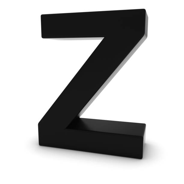 istock Black Capital Z - 3D Letter Z Isolated on white 808037662