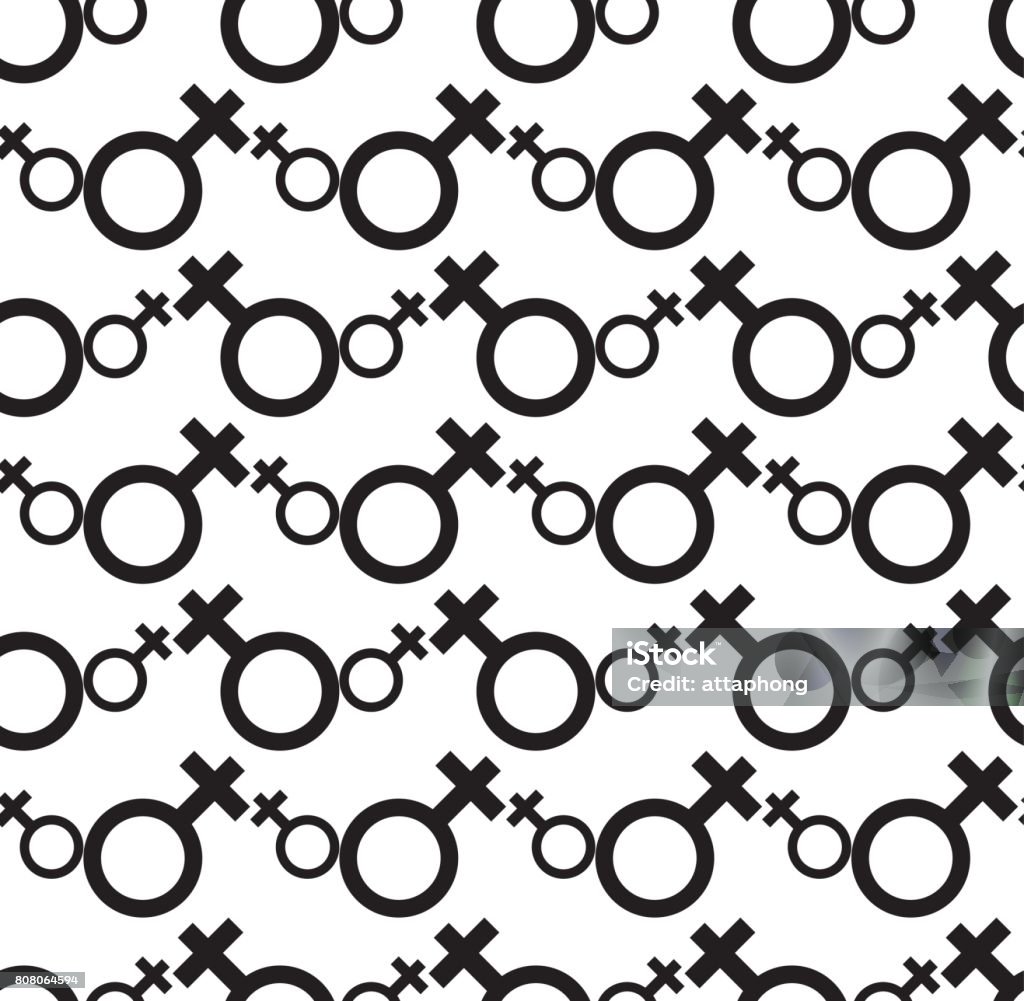 Seamless Female Symbol Pattern Background Vector Stock Illustration ...