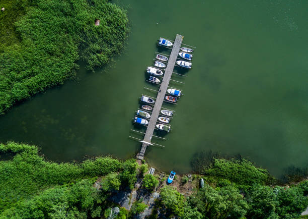 istock Pier with boats. Aerial view 808073400