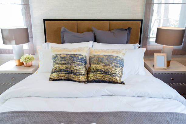 istock Many pillow on bed in the bedroom. 808076206