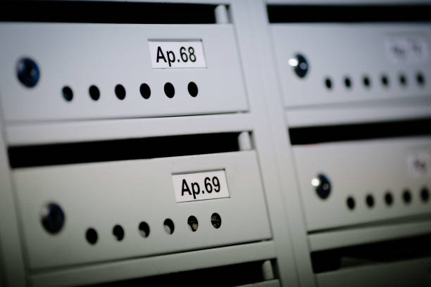 istock Metal mailboxes in a block of flats 808096470