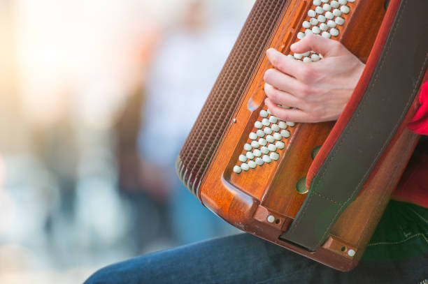 istock Accordion player in the street 808102030