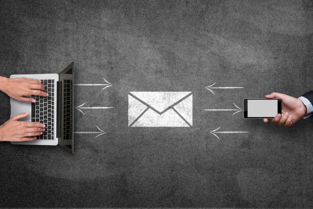 istock Concept of email receiving and sending on blackboard 808102584