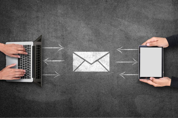 istock Concept of email receiving and sending on blackboard 808105152