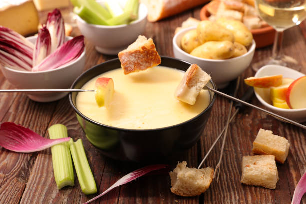 istock cheese fondue with vegetable and bread 808111748