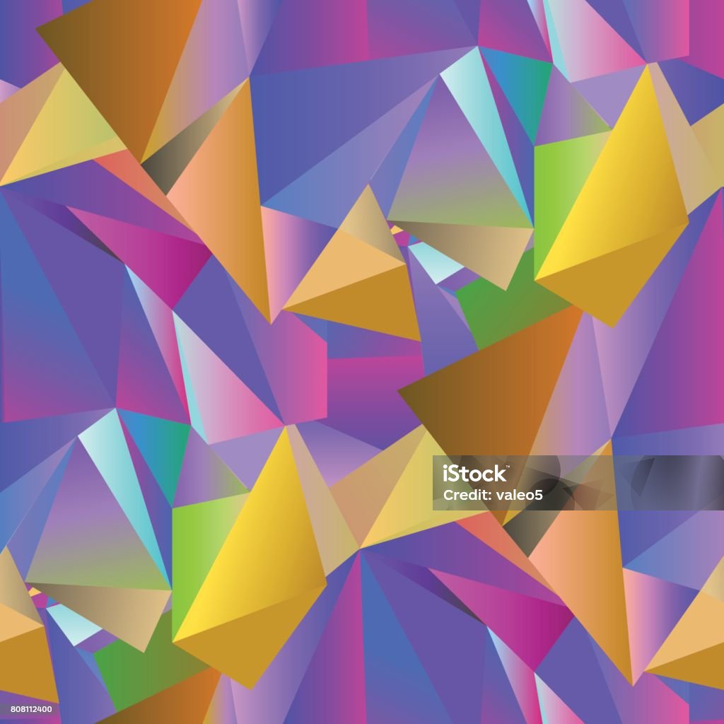 Crystal Line Pattern Design Colorful Crystal Seamless Pattern Stock Illustration - Download Image ...