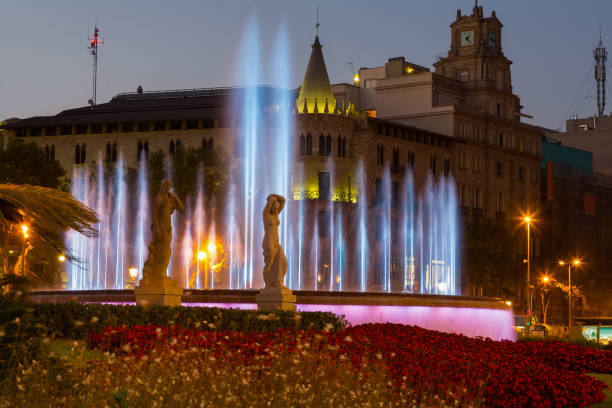 istock Catalonia Square in night Barcelona, Spain 808127714