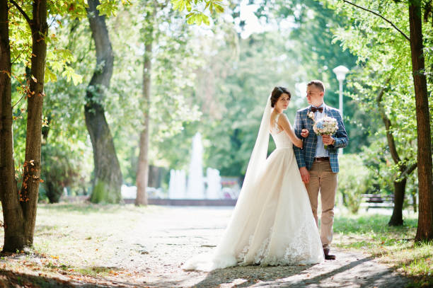 Newlywed at wedding day.
