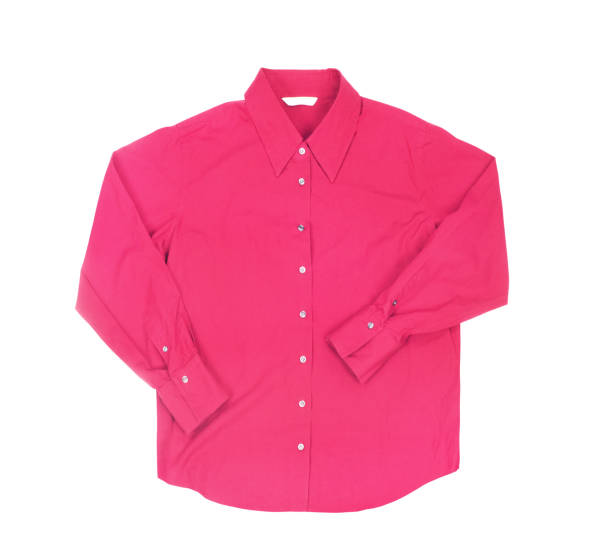 istock Blank red shirt isolated on a white background 808152552