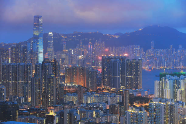 istock The skyline of Kowloon at summer night 808205978