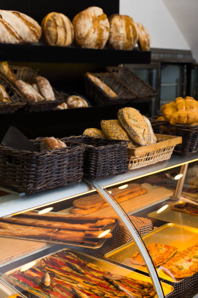 istock Delicious bread on the shelves 808207116