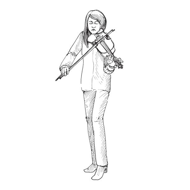 istock Young girl playing the violin, Violinist 808209518