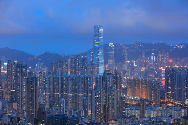 istock The skyline of Kowloon at summer night 808211206