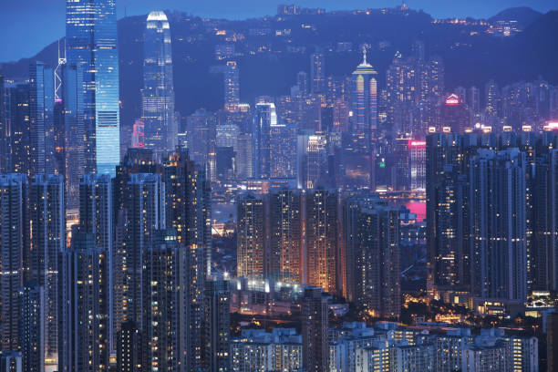 Hong Kong residential building night