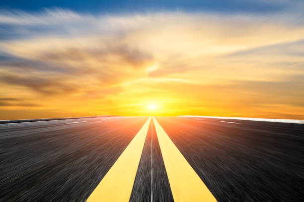 motion blur of the highway road,asphalt road background