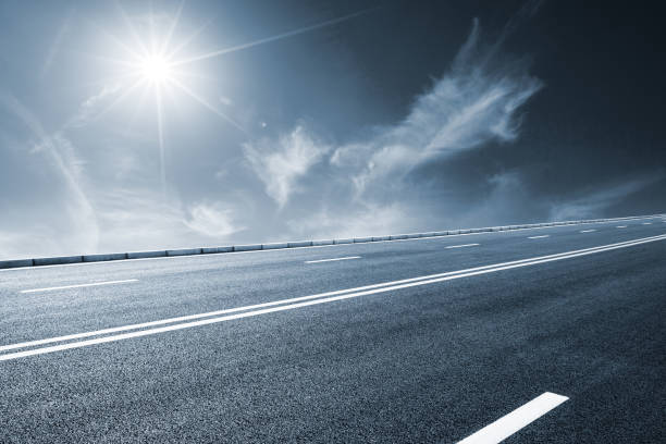 istock Asphalt road and sky cloud landscape 808225724