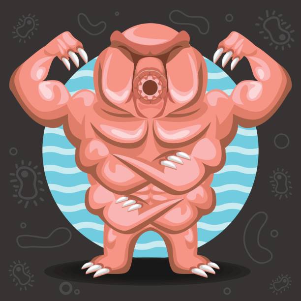 Ilustración de oso de agua Tardigrade - ilustración de arte vectorial