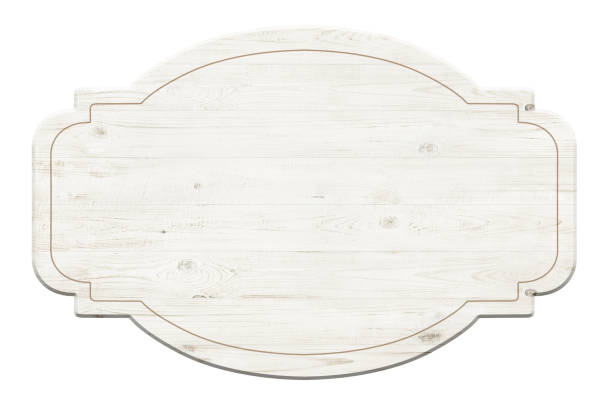 label Wooden label isolated over white background memorial plaque stock pictures, royalty-free photos & images