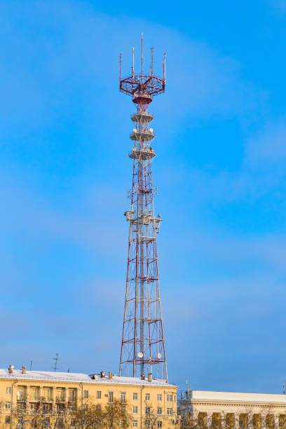 istock Television tower in winter Minsk, Belarus 808294860