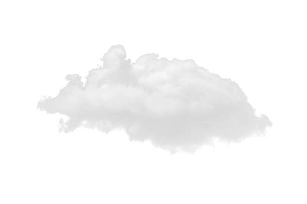 single nature white cloud on white background - clear sky sky sunny day isolated imagens e fotografias de stock