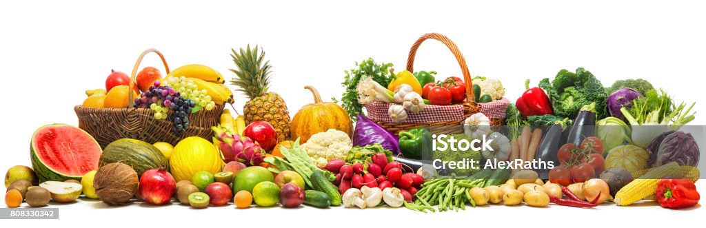 Frutas y verduras fondo - Foto de stock de Fruta libre de derechos