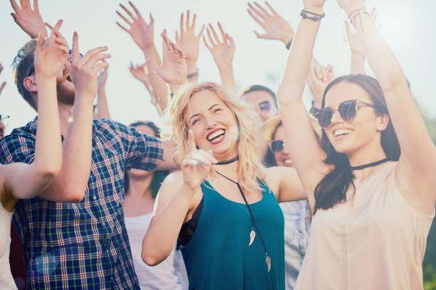 istock Big group of people dancing 808342986
