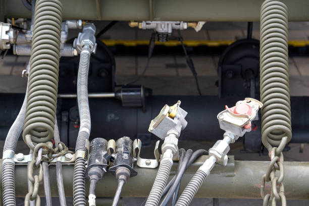 istock Hydraulic hose fittings Use on war Machinery 808363916