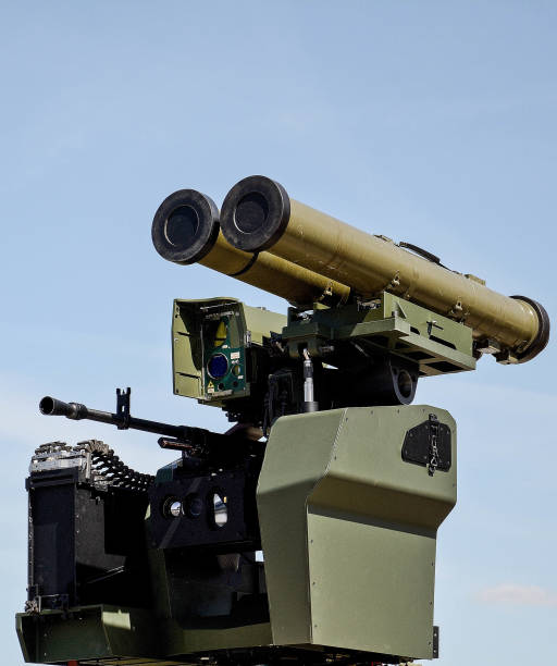 istock Grenade launcher and machine gun, mobile installation for warfare 808368024