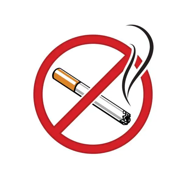 Vector illustration of No smoking sign vector