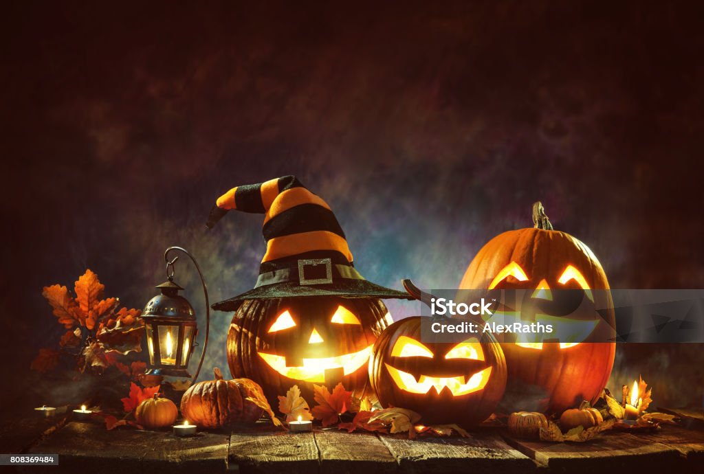 Zucche di Halloween - Foto stock royalty-free di Halloween