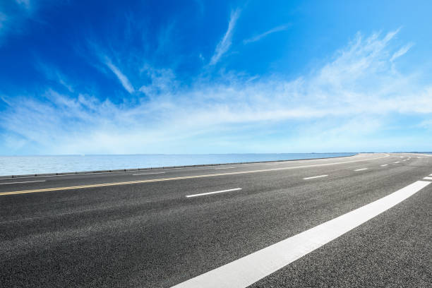 Asphalt road and sky cloud landscape