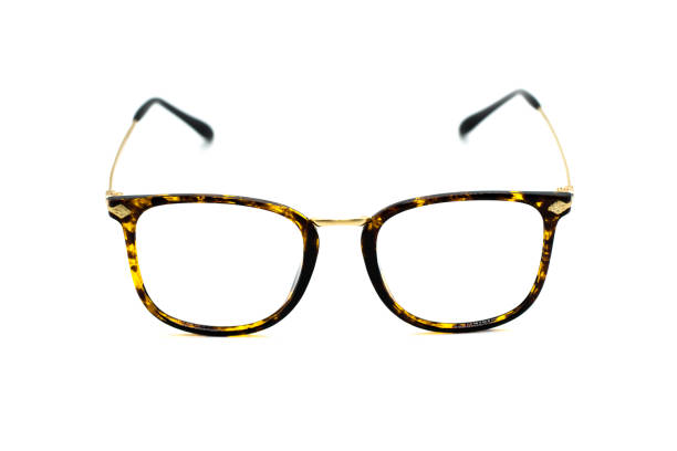 istock Modern fashionable spectacles isolated on white background, Perfect reflection, Glasses 808439776