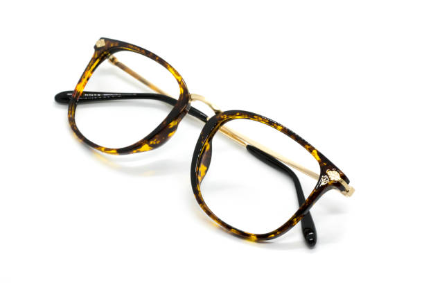 istock Modern fashionable spectacles isolated on white background, Perfect reflection, Glasses 808439780