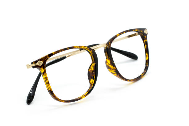 istock Modern fashionable spectacles isolated on white background, Perfect reflection, Glasses 808439812