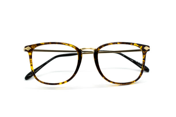 istock Modern fashionable spectacles isolated on white background, Perfect reflection, Glasses 808440316