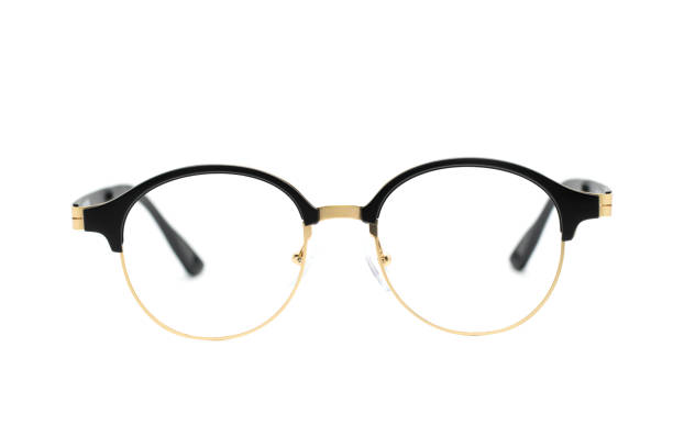istock Modern fashionable spectacles isolated on white background, Perfect reflection, Glasses 808440670