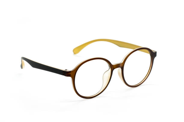 istock Modern fashionable spectacles isolated on white background, Perfect reflection, Glasses 808441920
